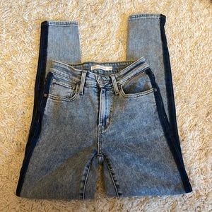 vintage style acid wash levi jeans